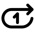 Play Once SVG Icon